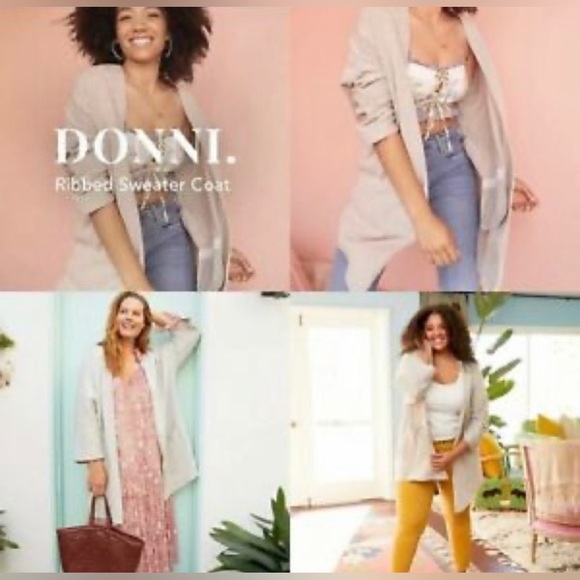 NWT • DONNI. Open Ribbed Sweater/Cardigan - Picture 4 of 10